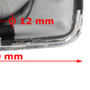 VW GOLF MK4 IV 98-05 Gear / gearbox knob BLACK + SILVER RING + BLACK LID 5+R + Lever Gaiter WITH CHROME FRAME (12MM)