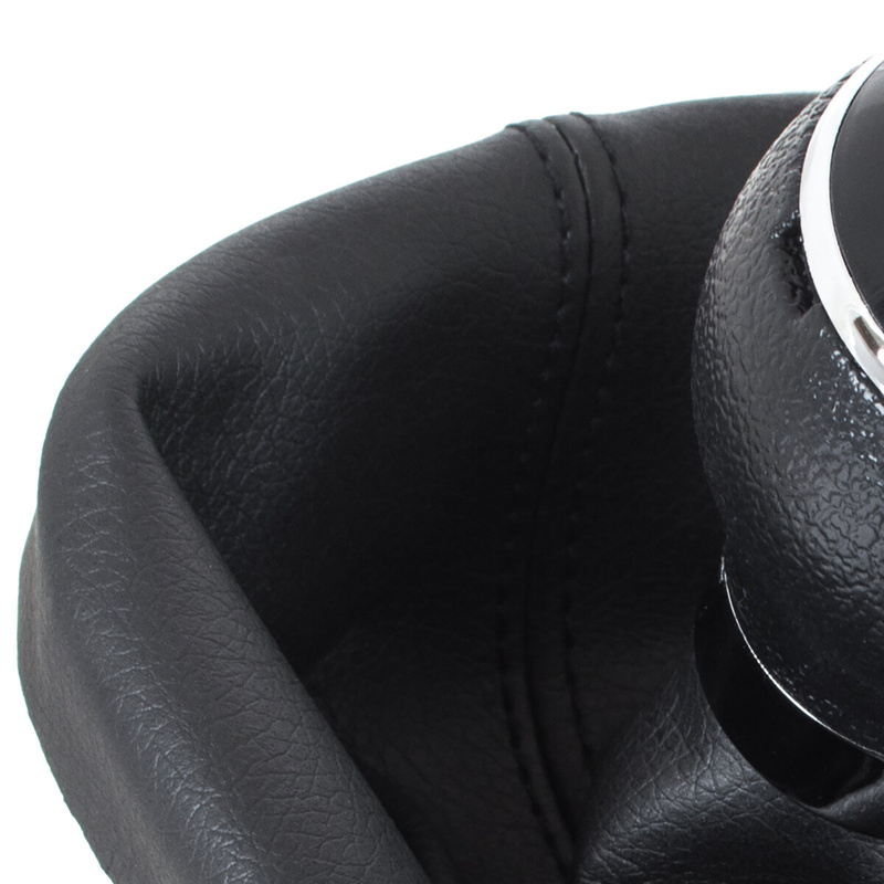 VW CADDY MK3 III 04-10 Gear / gearbox knob BLACK + SILVER RING + BLACK LID 5+R + Lever Gaiter WITH FRAME