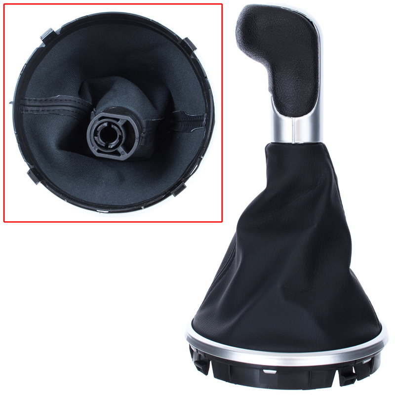 Skoda Fabia II 07-12 Gear shift knob CHROM + Lever Gaiter