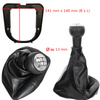 PEUGEOT 207 Gear / gearbox knob BLACK + CHROME CAP + LEVER GAITER 5+R 