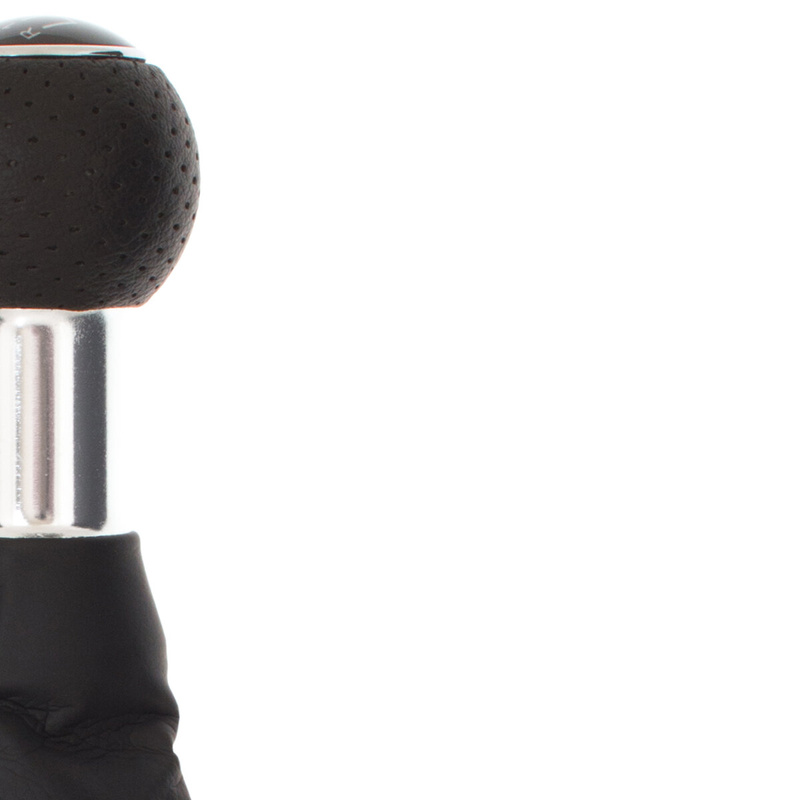 Audi A3 I 8L 96-03 Gear shift knob BLACK + Lever Gaiter BLACK Red thread 6 Gears