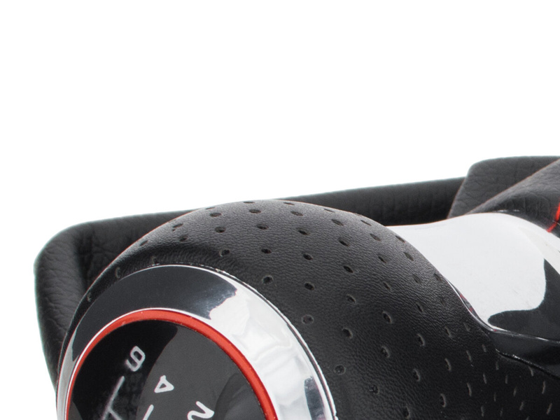 Audi A4 B8 07-15 Gear shift knob black + CHROM 6 speed + Gear Shift Lever Cover / Gear stick gaiter black