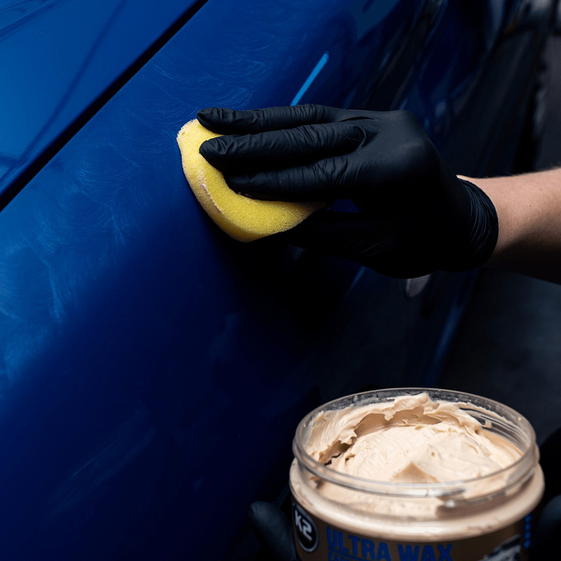 Wosk twardy Carnauba z gąbką do lakieru K2 ULTRA WAX 250g K073