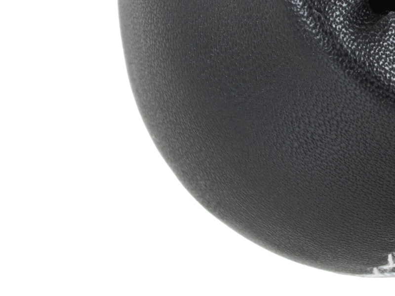 Renault Clio III Gear shift knob 6 speed black leather + SILVER