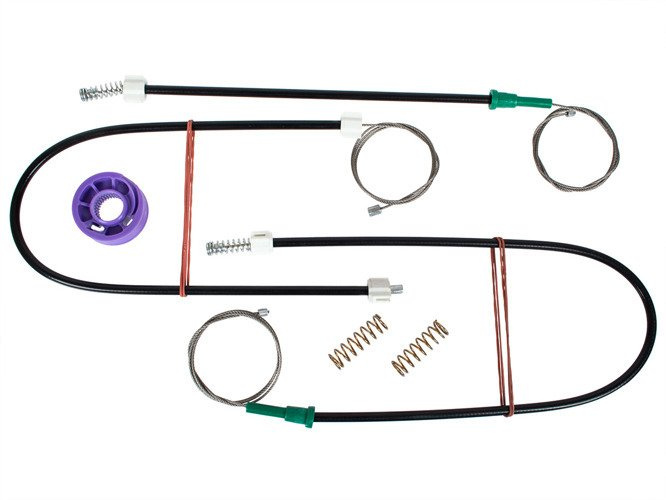 VW Caddy III 2003- Window lifter / winder Repair kit Left without ŚLIZGÓW