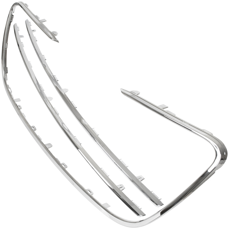 Peugeot 508 I 10-15 RAMKA + listwa GÓRNA + DOLNA atrapy między reflektory (grilla) CHROM 3 szt. KPL