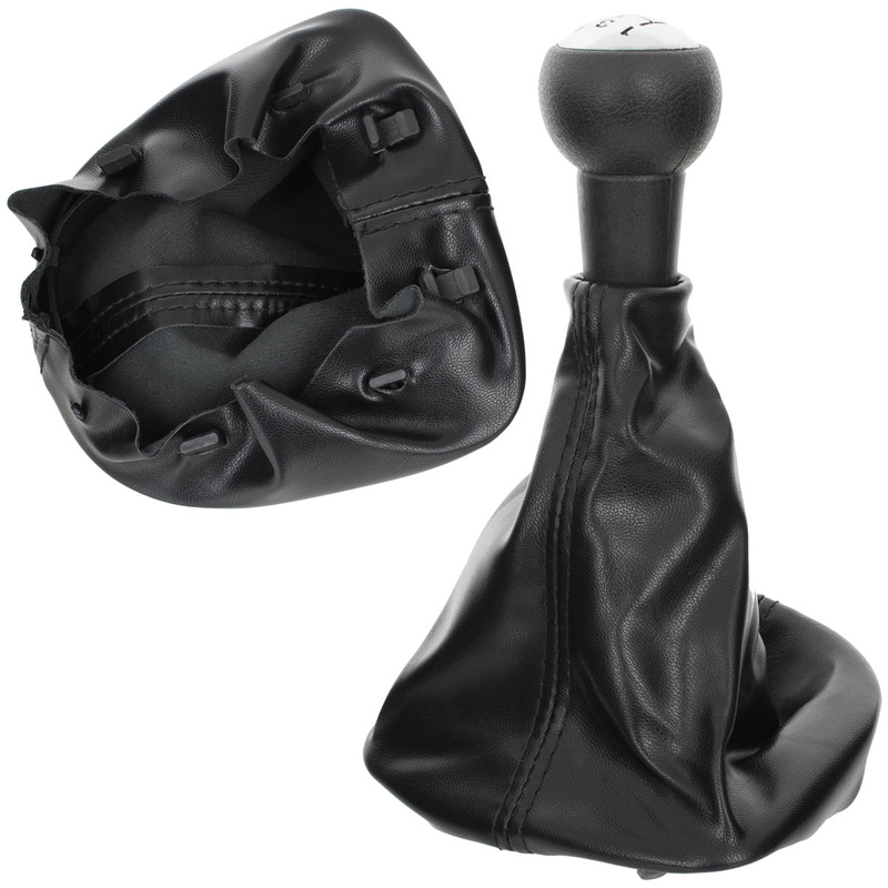 CITROEN C5 Gear / gearbox knob BLACK + CHROME CAP + LEVER GAITER 5+R 