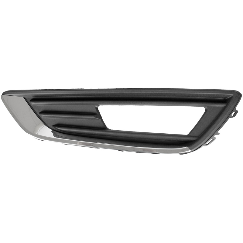 Ford FOCUS III FL 12-16 Z HALOGENAMI atrapka kratka w zderzak przedni CZARNA + CHROM lewa