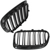 BMW X1 E84 09-15 atrapy między reflektory (nerki) lewa + prawa kpl. BLACK GLOSSY DOUBLE BAR
