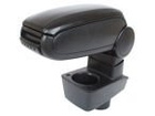 Ford Fiesta Mk7 2008- armrest set BLACK EKOLEATHER + mounting kit