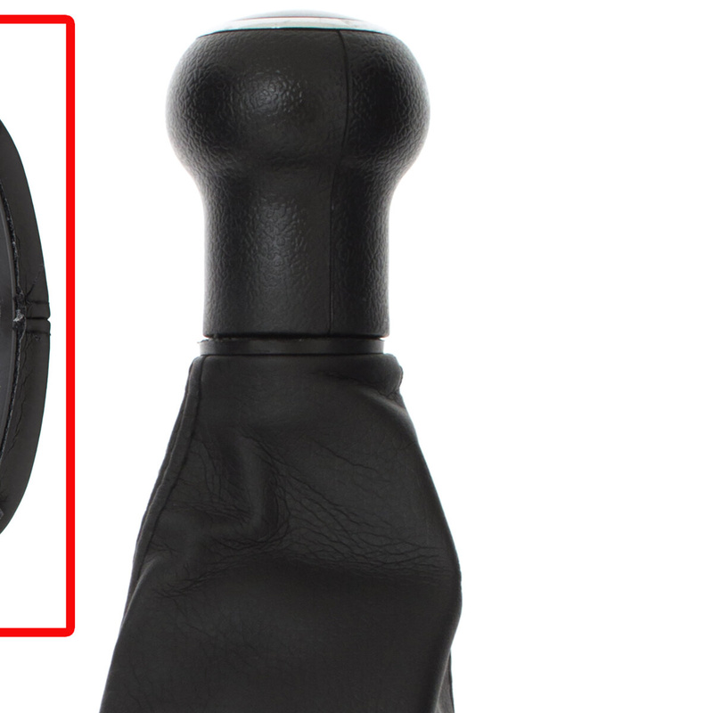 VW PASSAT B5 97-00 Gear / gearbox knob BLACK + SILVER RING + BLACK LID 5+R + Lever Gaiter WITH FRAME (12MM)