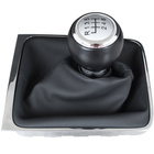 VW Passat B6 05-10 Gear shift knob SILVER + Lever Gaiter with frame CHROM 6 Gears