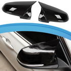 BMW 7 F01 F02 12-15 nakładka lusterka BLACK GLOSSY lewa + prawa 2 szt. KPL