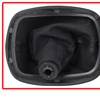 VW PASSAT B5 97-00 Gear / gearbox knob BLACK + SILVER RING + BLACK LID 5+R + Lever Gaiter WITH FRAME (12MM)