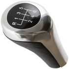 BMW E60 E61 E62 E63 E81 E82 E85 E87 E88 E90 E91 E92 X1 X3 X5 Gear / gearbox knob MAT CHROME + BLACK LID 6+R