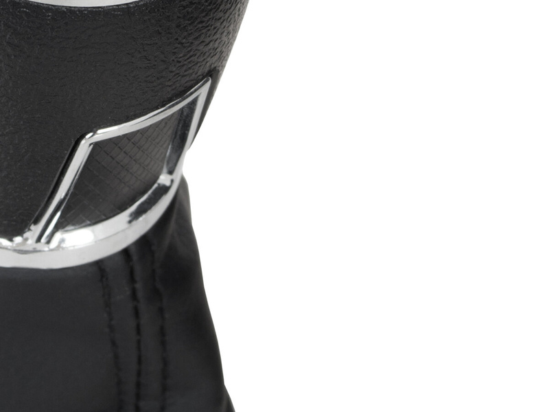 VW Polo V 6R 2009- Gear shift knob BLACK + Lever Gaiter with frame CHROM 5 Gear