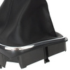 VW GOLF MK6 VI 08-12 Gear / gearbox knob BLACK + SILVER RING + BLACK LID 6+R + Lever Gaiter WITH CHROME FRAME