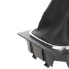 VW GOLF MK6 VI 08-12 Gear / gearbox knob BLACK + SILVER RING + BLACK LID 6+R + Lever Gaiter WITH CHROME FRAME