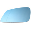 BMW 5 F10 / F11 2009- Mirror glass / mirror insert Heated BLUE Left