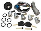 Peugeot Partner 02-08 Ignition set + 5x Locks / barrels / lock inserts + Sealing cap / fuel tank cap set