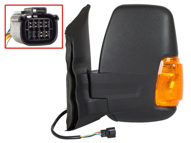 Ford Transit Mk8 14-19 wing mirror electric orange Indicator Left