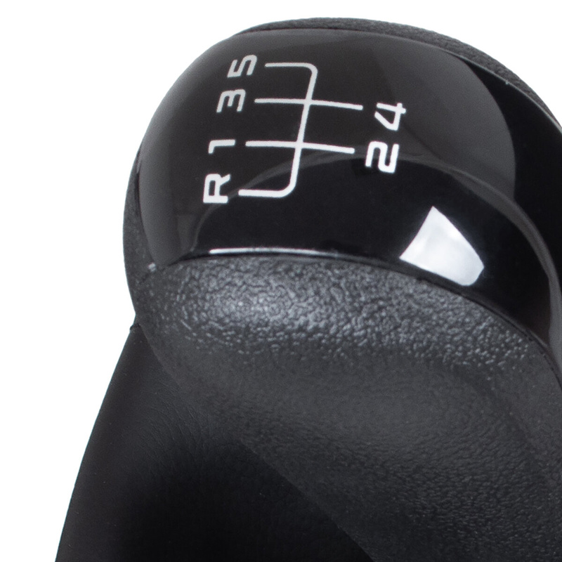 Skoda Octavia II 2004- Gear shift knob + Lever Gaiter with frame BLACK 5 Gear
