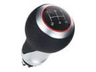 Audi A6 C6 2004- Gear shift knob S-LINE BLACK + SILVER 5 Gear (R na dole)