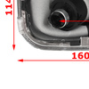 VW GOLF MK4 IV 98-05 Gear / gearbox knob BLACK + SILVER RING + BLACK LID 5+R + Lever Gaiter WITH CHROME FRAME (12MM)