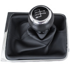 VW Passat B7 10-14 Gear shift knob BLACK + Lever Gaiter BLACK with frame CHROM 5 Gear