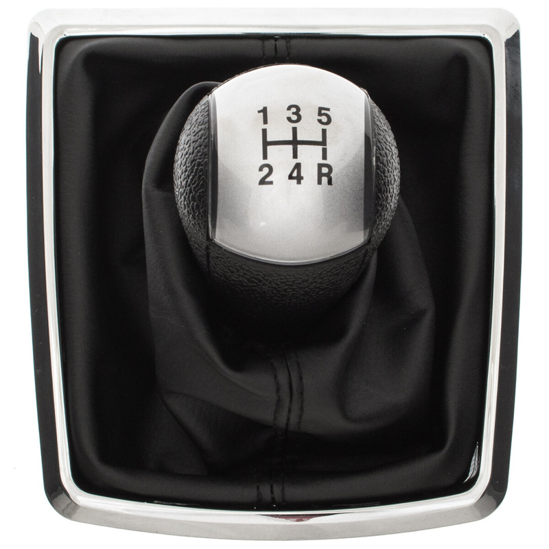 Ford Focus Mk2 04-08 Gear shift knob SILVER + Lever Gaiter with frame CHROM 5 Gear