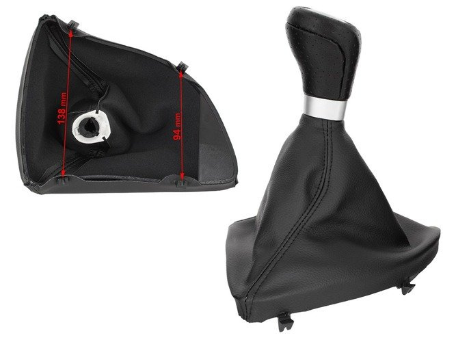 BMW 1 E87 LCI 07-11 Gear shift knob BLACK 5 Gears + Lever cover / gaiter