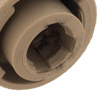 RENAULT MASTER MK3 III 10- / 2010- Gear / gearbox knob BEIGE + MAT CHROME CAP 6+R