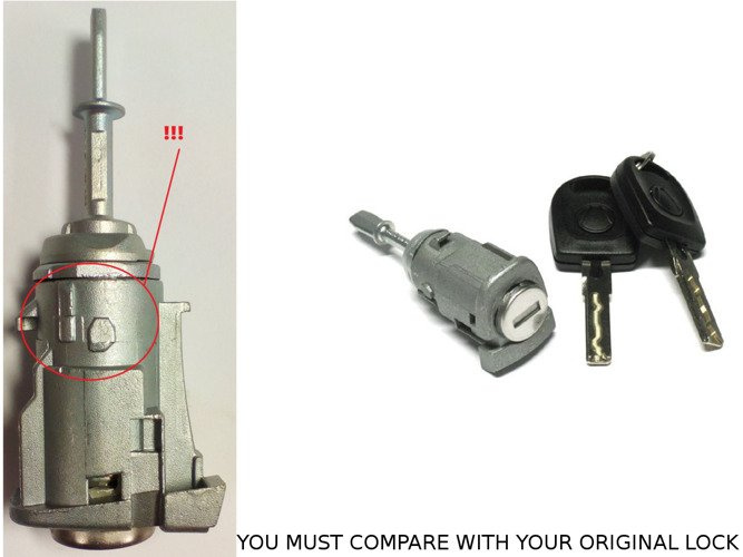 VW Golf IV 97-03 Front door lock / insert with keys Right