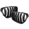 BMW 5 F10 / F11 10-17 atrapy między reflektory (nerki) lewa + prawa kpl. BLACK GLOSSY DOUBLE BAR