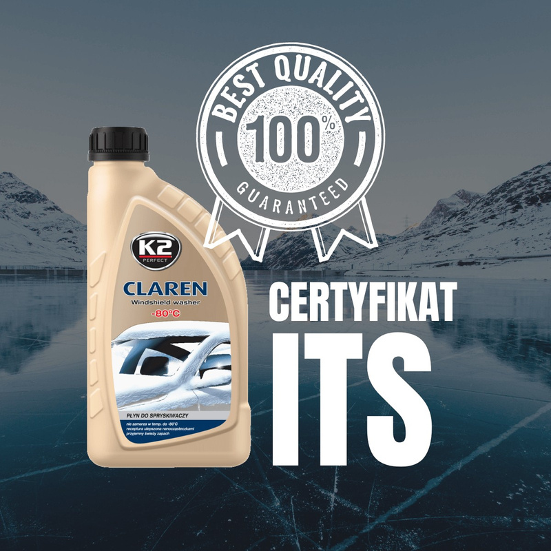 Koncentrat płynu do spryskiwaczy zimowy K2 CLAREN -80°C 1L K611