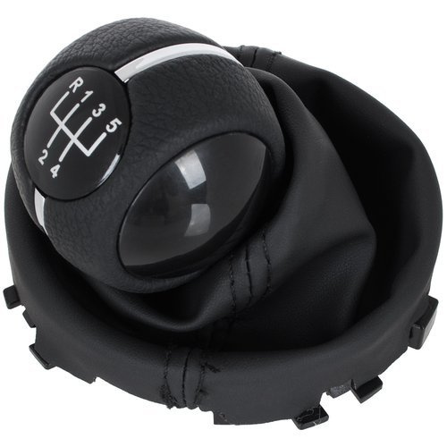 MINI Clubman F54 2014- gałka zmiany biegów CZARNA + mieszek z ramką 5 BIEGÓW