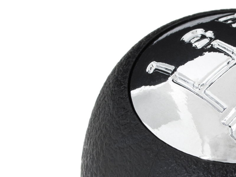 Alfa Romeo 147 00-10 Gear shift knob black + CHROM 5 speed