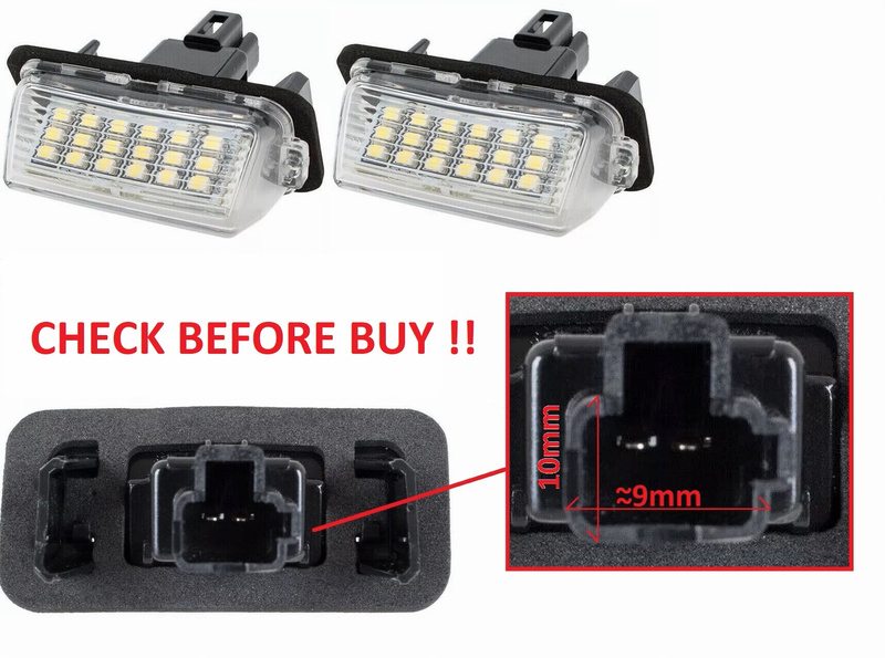 Toyota Auris Avensis Camry Corolla Prius Verso Yaris Licence plate lights LED 2 pieces. set.