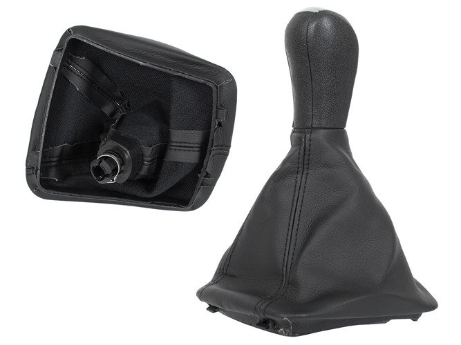 Skoda Octavia II 2004- Gear shift knob + Lever Gaiter with frame SILVER 5 Gear