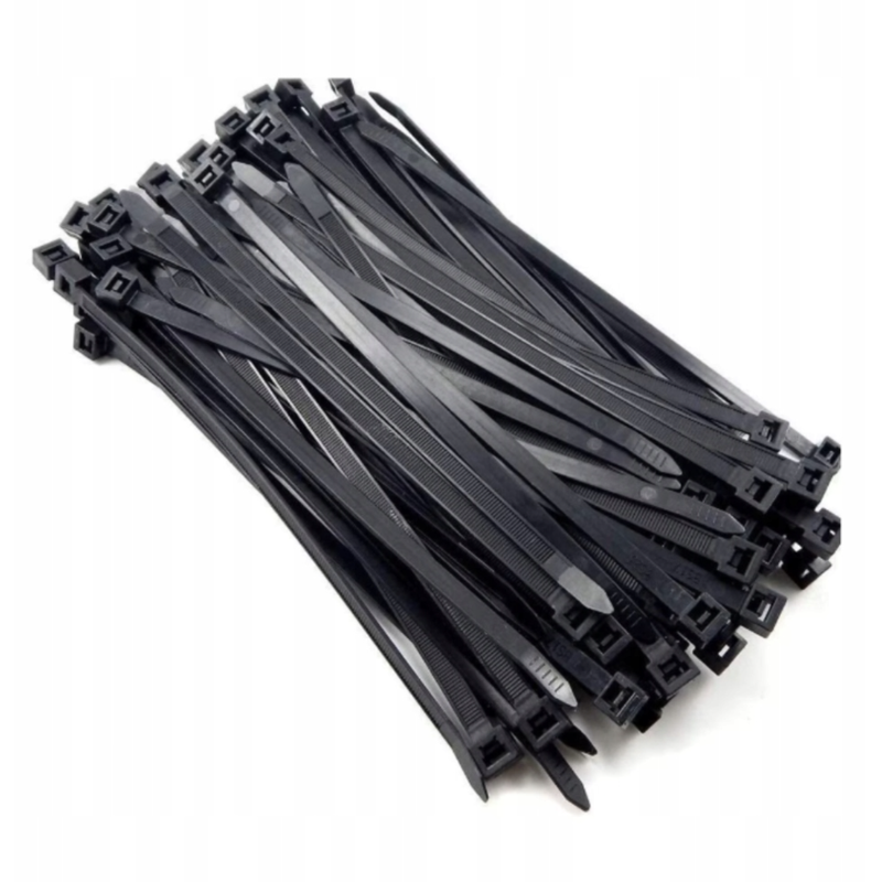 100 SZTUK | TRYTYTKI 3,6mm x 200mm | OPASKI ZACISKOWE DO KABLI ZIPPERKI