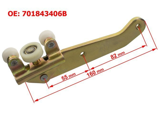 VW T4 90-04 Sliding door roller guide Right Bottom