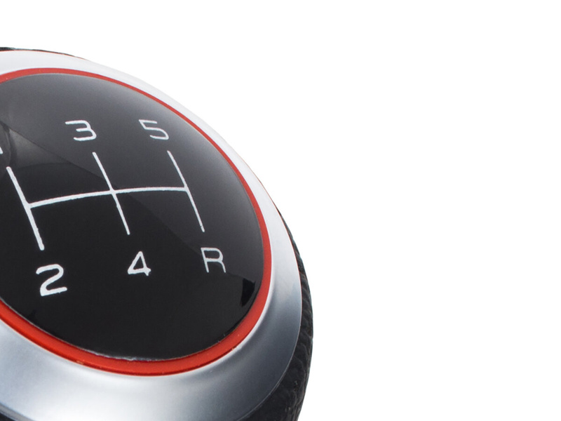Audi A4 B6 00-04 Gear shift knob S-LINE BLACK + SILVER 5 Gear (R na dole)