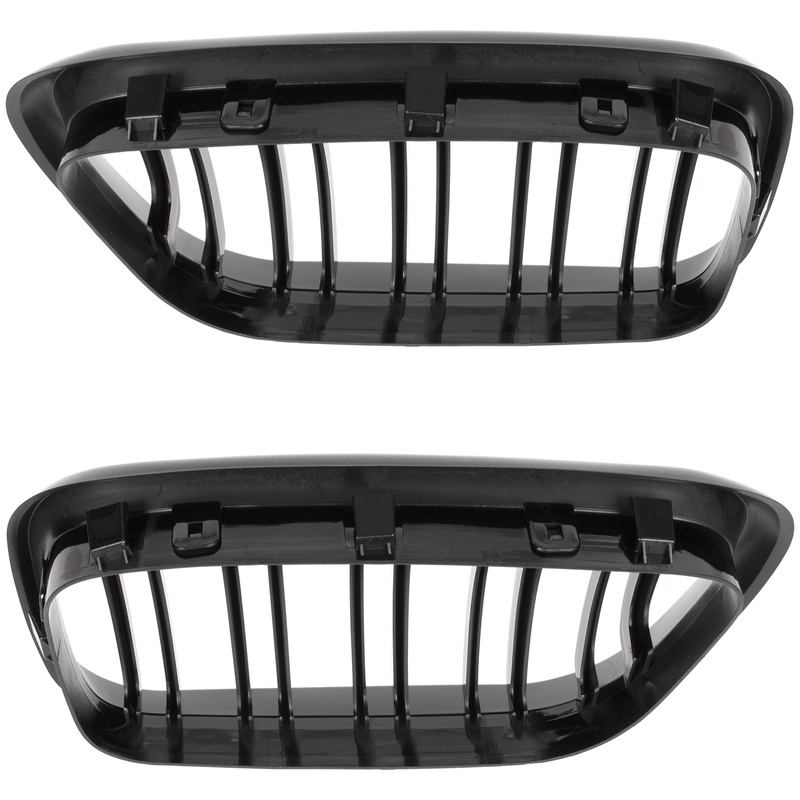 BMW X5 E53 99-03 atrapy między reflektory (nerki) lewa + prawa kpl. DOUBLE SLAT GLOSSY BLACK