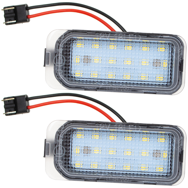 Ford C-MAX II Fiesta Mk7 Focus Mk2 FL Galaxy II Kuga Mondeo Mk4 S-MAX Licence plate light / lamp LED 2 pcs set
