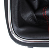 VW Golf V Plus 05-08 gałka zmiany biegów + CZARNY mieszek z CZERWONĄ nitką i ramką CHROM 5 BIEGÓW