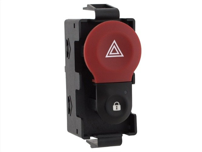 Renault Clio III 05-09 Hazard warning switch / warning lamp button red + door lock function
