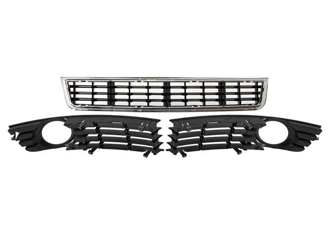 Audi A4 B6 00-04 Bumper ventilation grill Left + Right + Center set