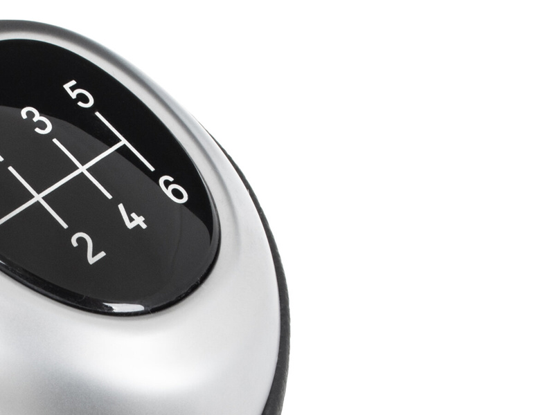 BMW 3 F30 2011- Gear shift knob BLACK / SILVER 6 Gears + Lever Gaiter