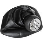 PEUGEOT 207 Gear / gearbox knob BLACK + CHROME CAP + LEVER GAITER 5+R