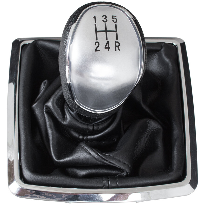 Ford Focus Mk2 04-11 Gear shift knob SILVER + Lever Gaiter with frame CHROM 5 Gear